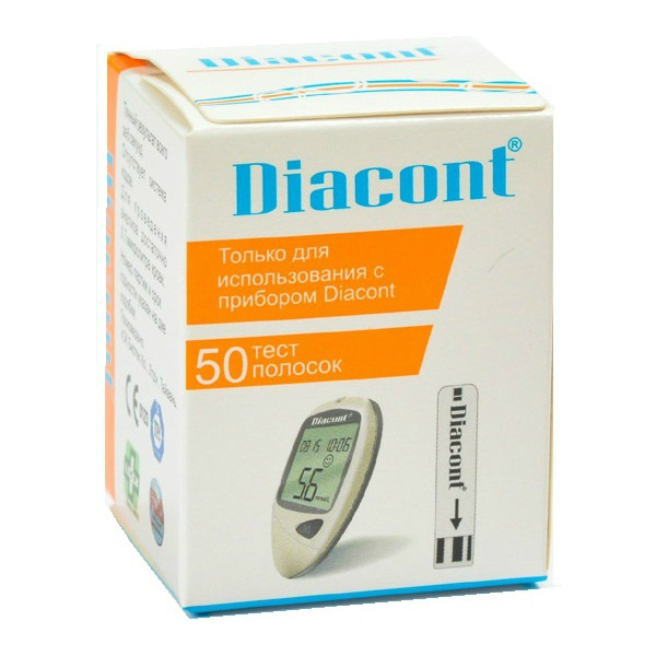 Тест-полоски к глюкометру Diacont №50