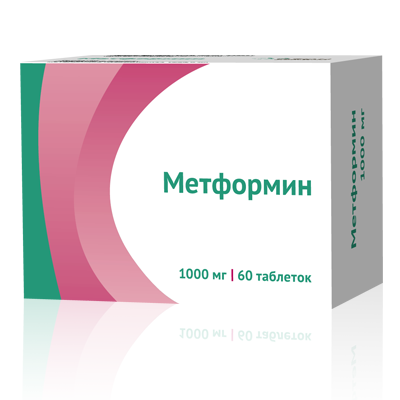Метформин таблетки по 1000мг №60