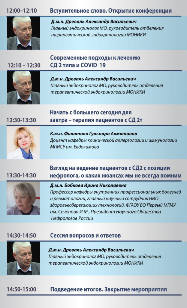 Программа конференции «Междисциплинарный подход к лечению пациентов сахарного диабета 2-го типа»